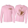 Gamma Phi Beta World Famous Crest Long Sleeve T-Shirt(Pink)