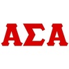 Alpha Sigma Alpha ASA Big Greek Letter Window Sticker Decal 4 Inches Red(Red)