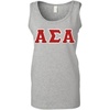Alpha Sigma Alpha ASA Lettered Ladies Tank Top(Grey)