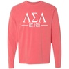 Alpha Sigma Alpha Custom Greek Lettered Long Sleeve T-Shirt(Watermelon)