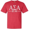 Alpha Sigma Alpha Custom Greek Lettered Short Sleeve T-Shirt(Red)