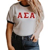 Alpha Sigma Alpha Lettered Ringer Shirt(White/Black)