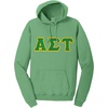 Alpha Sigma Tau AST Pigment-Dyed Lettered Hooded Sweatshirt(Safari)