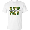 Alpha Sigma Tau Floral Big Lettered T-Shirt(White)