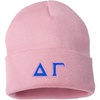 Delta Gamma Big Greek Lettered Knit Cap(Light Pink)