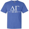 Delta Gamma Custom Greek Lettered Short Sleeve T-Shirt(Flo Blue)
