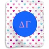 Delta Gamma Hearts Sherpa Lap Blanket