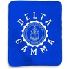 Delta Gamma Seal Sherpa Lap Blanket Royal Blue