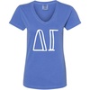 Delta Gamma V-Neck T-Shirt(Flo Blue)