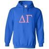 Delta Gamma World Famous Greek Hoodie – Royal Blue with Pink Imprint(Royal Blue)