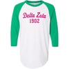 Delta Zeta Script Established Raglan
