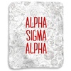 Greekgear Alpha Sigma Alpha ASA Floral Sherpa Lap Blanket