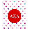 Greekgear Alpha Sigma Alpha ASA Hearts Fleece Blanket