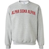 Greekgear Alpha Sigma Alpha ASA Nickname College Crew(Light Grey)