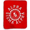 Greekgear Alpha Sigma Alpha ASA Seal Sherpa Lap Blanket Red