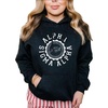 Greekgear Alpha Sigma Alpha Unisex College Seal Hoodie(Black)