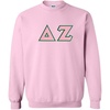 Greekgear Delta Zeta Lettered Crewneck(Light Pink)