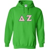 Greekgear Delta Zeta Lettered Hooded Sweatshirt(Irish Green)