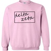 Greekgear Delta Zeta Script Box Crewneck Sweatshirt