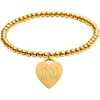 Greekgear Phi Mu Heart Tag Bead Bracelet
