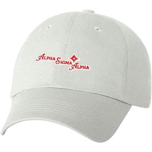 Alpha Sigma Alpha ASA Crest Hat(White)