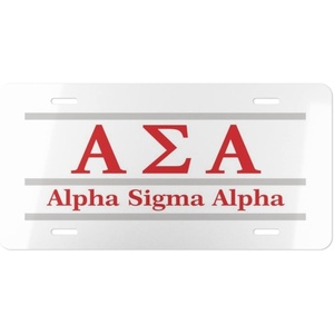 Alpha Sigma Alpha ASA Lettered Lines License Covers
