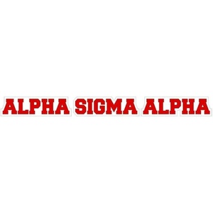 Alpha Sigma Alpha ASA Long Window Sticker