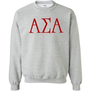 Alpha Sigma Alpha ASA University Crewneck Sweatshirt(Light Grey)
