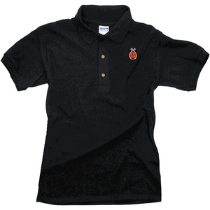 Alpha Sigma Alpha Mascot Polo(Black)