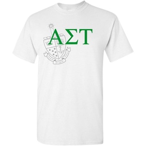 Alpha Sigma Tau AST Greek Crest T-Shirt(Light Grey)