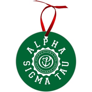 Alpha Sigma Tau Shield Christmas Ornaments