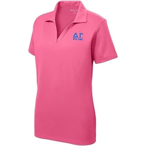 Delta Gamma Greek Letter Polo Shirts(Pink)