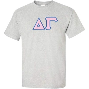 Delta Gamma Lettered Tee(Light Grey)