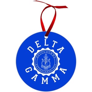 Delta Gamma Shield Christmas Ornaments