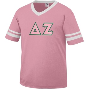 Delta Zeta Jersey with Greek Applique Letters