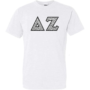 Delta Zeta Leopard Print Lettered Tee