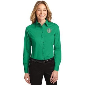 Delta Zeta Long Sleeve Oxford(Court Green)