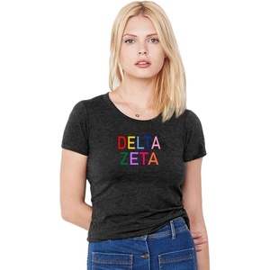 Delta Zeta Rainbow Triblend Short Sleeve Tee