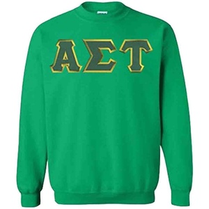 Greekgear Alpha Sigma Tau Lettered Crewneck(Kelly Green)