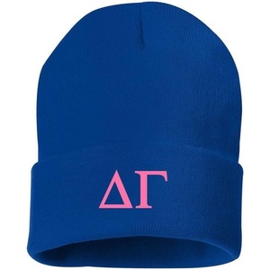 Greekgear Delta Gamma Greek Letter Knit Cap Royal Blue