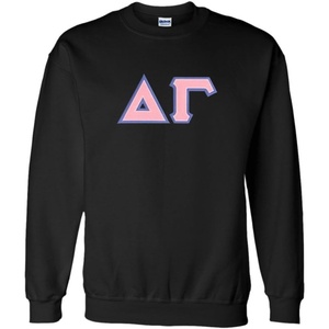 Greekgear Delta Gamma Lettered Crewneck(Black)