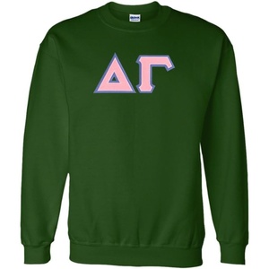Greekgear Delta Gamma Lettered Crewneck(Forest Green)