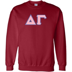 Greekgear Delta Gamma Lettered Crewneck(Maroon)