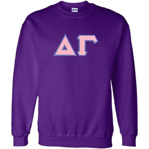 Greekgear Delta Gamma Lettered Crewneck(Purple)