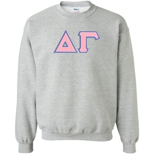 Greekgear Delta Gamma Lettered Crewneck(Sports Grey)