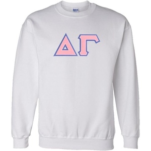 Greekgear Delta Gamma Lettered Crewneck(White)