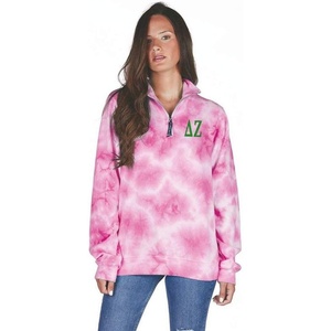 Greekgear Delta Zeta Crosswind Tie-Dye Quarter Zip Sweatshirt