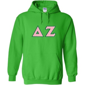 Greekgear Delta Zeta Lettered Hooded Sweatshirt(Irish Green)