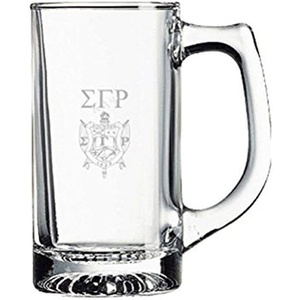 Greekgear Sigma Gamma Rho Glass Engraved Mug Transparent