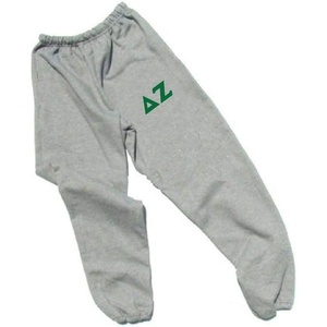 Greekgear Women’s Delta Zeta Lettered Thigh Sweatpants(Sports Grey)